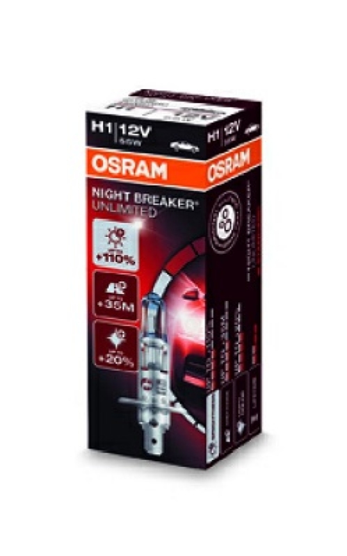 OSRAM Glühlampe, Fernscheinwerfer NIGHT BREAKER UNLIMITED