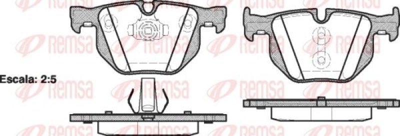 REMSA Brake Pad Set, disc brake