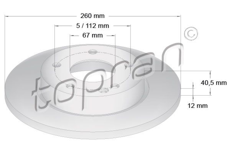 2x TOPRAN Bremsscheibe