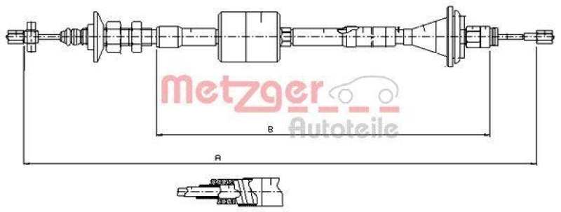 METZGER Seilzug, Kupplungsbet&auml;tigung 112912