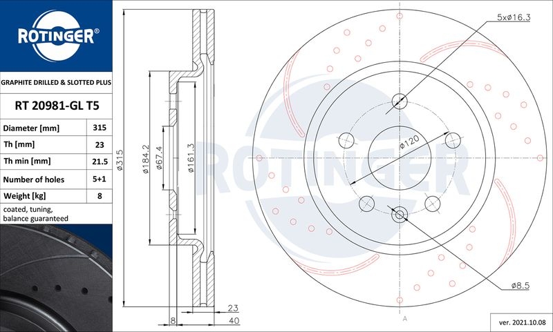 2x ROTINGER Bremsscheibe