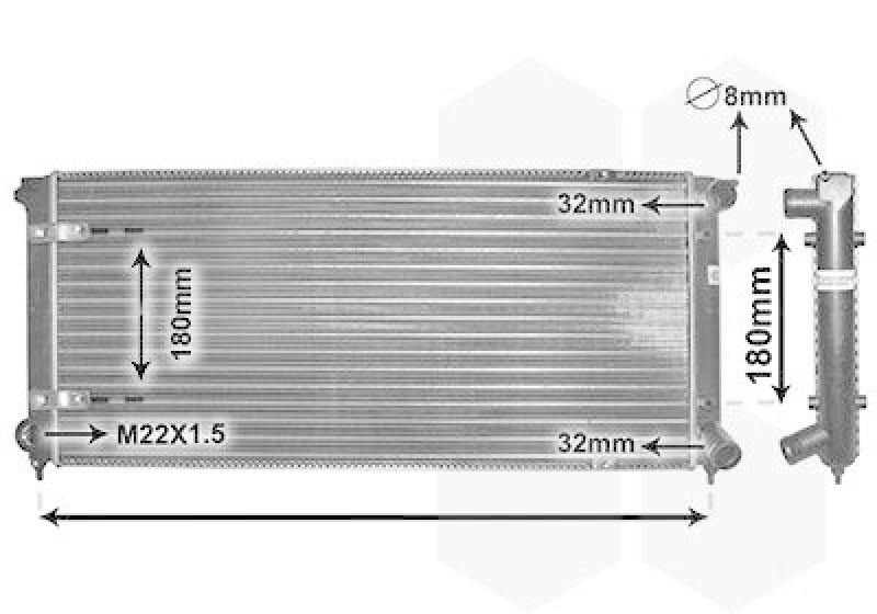 VAN WEZEL Radiator, engine cooling