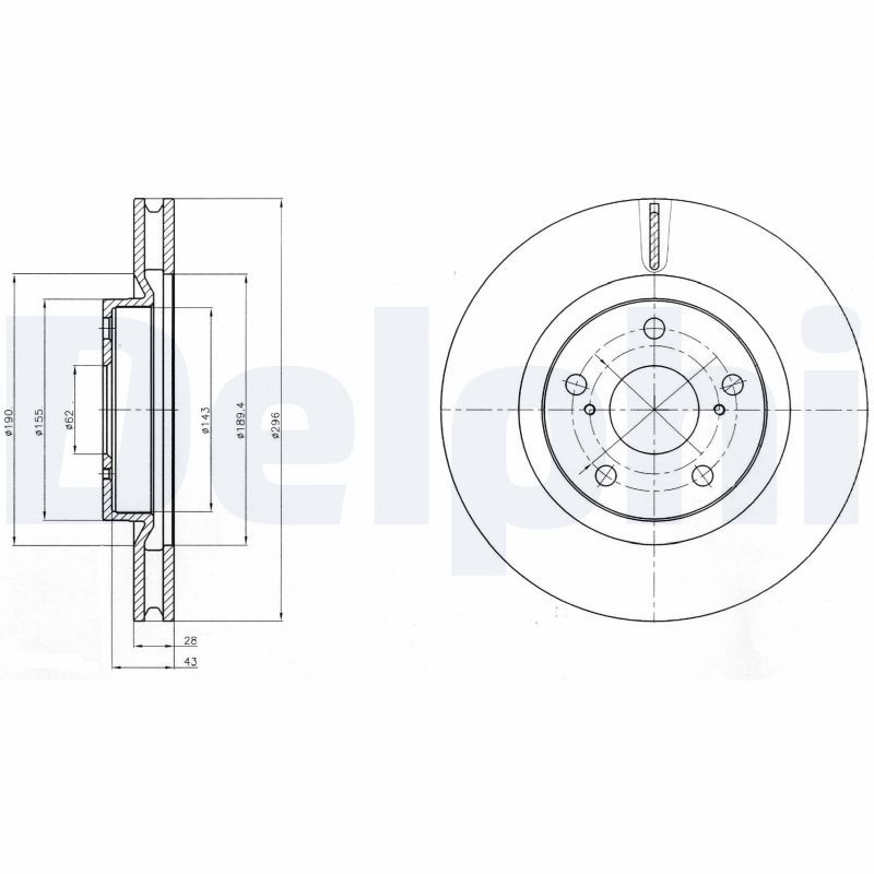 2x DELPHI Bremsscheibe