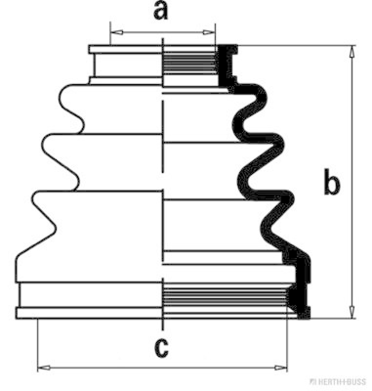 HERTH+BUSS JAKOPARTS Bellow Set, drive shaft