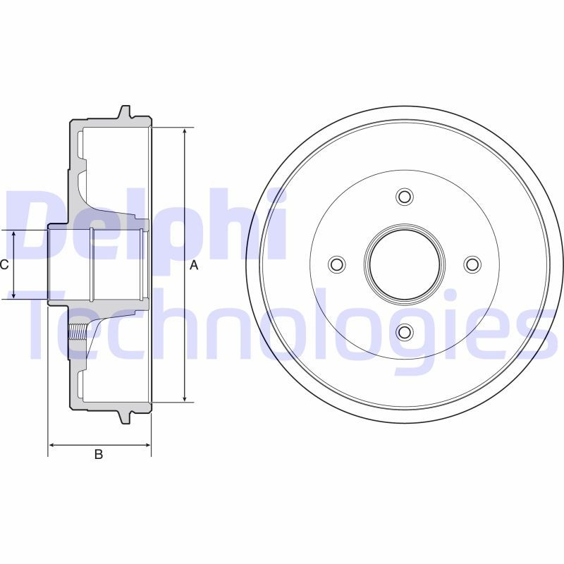 2x DELPHI Bremstrommel