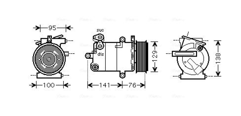 AVA QUALITY COOLING Kompressor, Klimaanlage