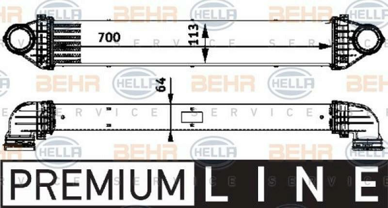 HELLA Intercooler, charger BEHR HELLA SERVICE *** PREMIUM LINE ***