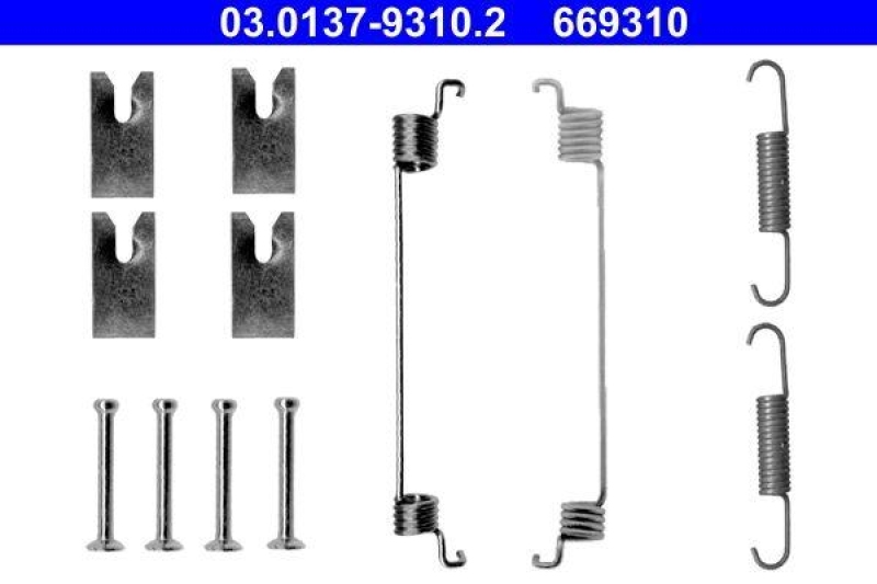ATE Accessory Kit, brake shoes
