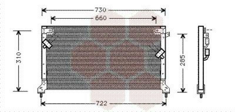 VAN WEZEL Condenser, air conditioning