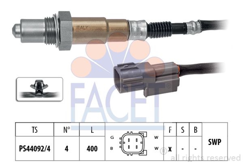FACET Lambda Sensor Made in Italy - OE Equivalent