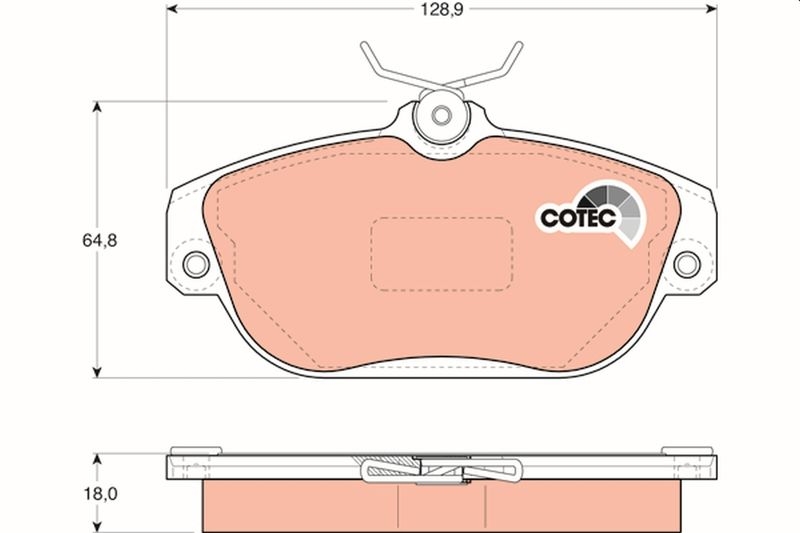 TRW Bremsbelagsatz, Scheibenbremse COTEC GDB837