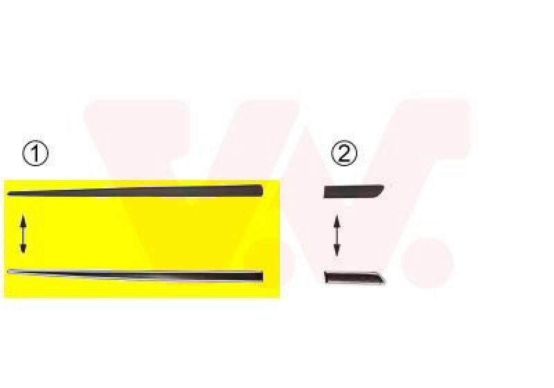 VAN WEZEL Trim/Protective Strip, door
