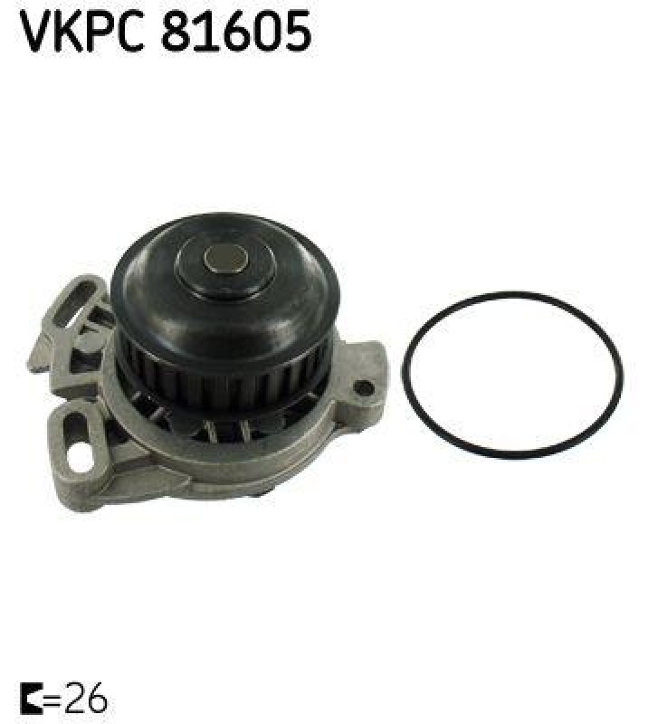 SKF Wasserpumpe, Motork&uuml;hlung VKPC 81605