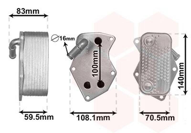 VAN WEZEL Oil Cooler, engine oil