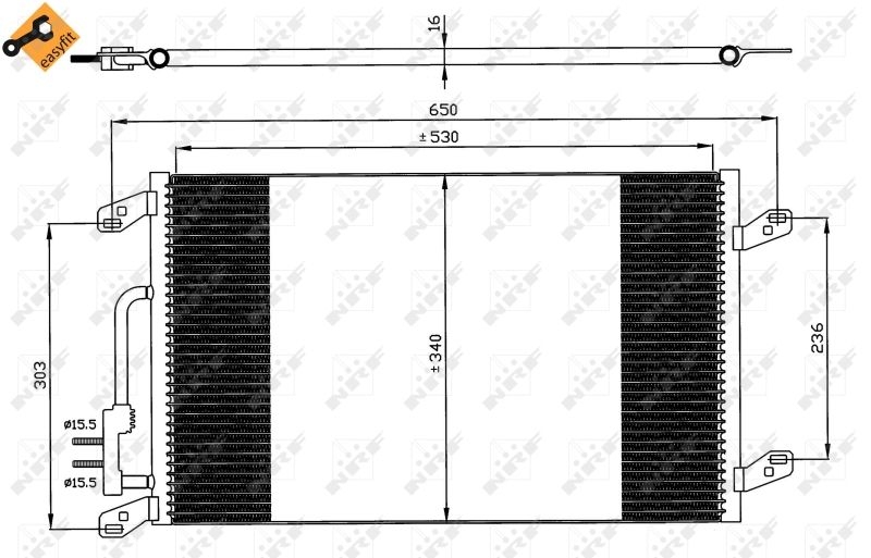 NRF Condenser, air conditioning EASY FIT