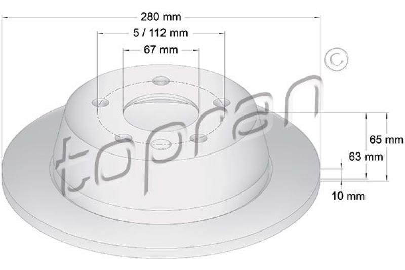 2x TOPRAN Bremsscheibe 400865