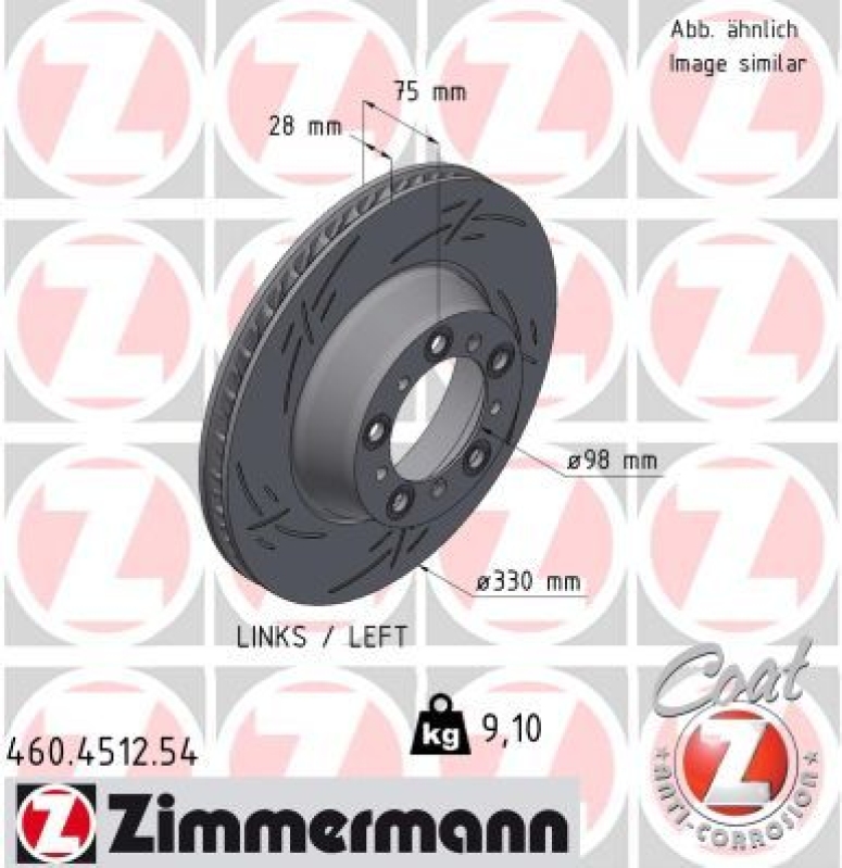2x ZIMMERMANN Bremsscheibe BLACK Z