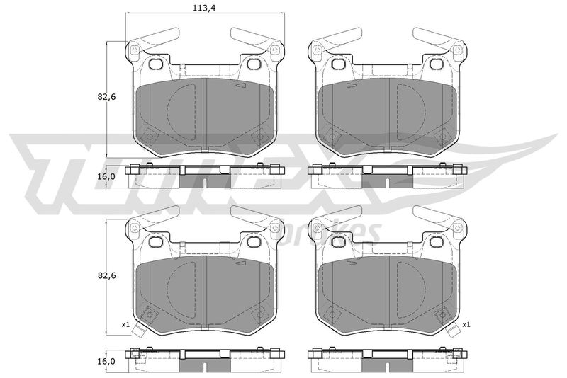 TOMEX Brakes Brake Pad Set, disc brake