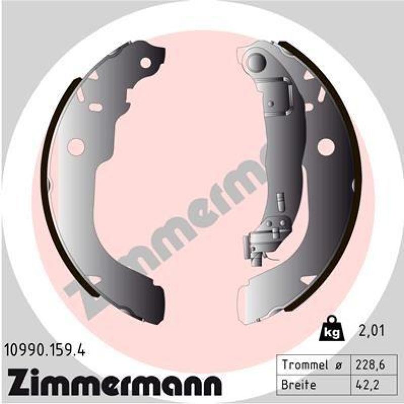 ZIMMERMANN Brake Shoe Set