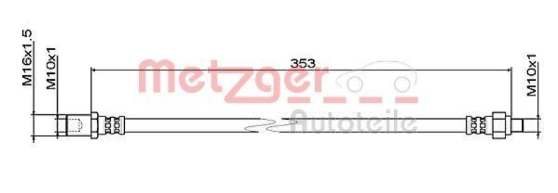 METZGER Bremsschlauch 4111495