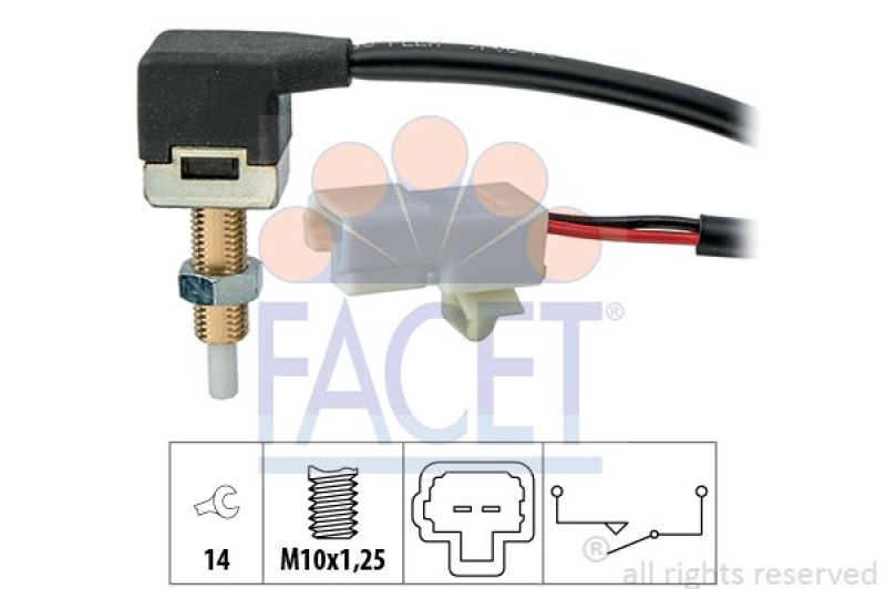 FACET Schalter, Kupplungsbetätigung (GRA) Made in Italy - OE Equivalent