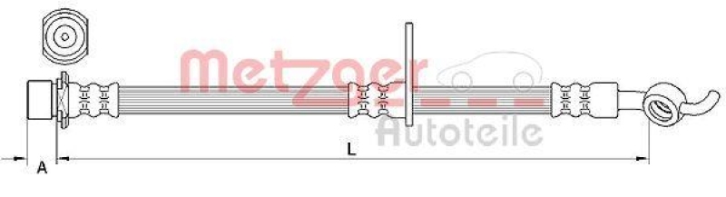 METZGER Bremsschlauch 4110986