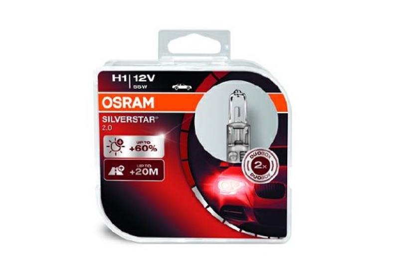 OSRAM H1 Silverstar 2.0 12V 55W Duo Box