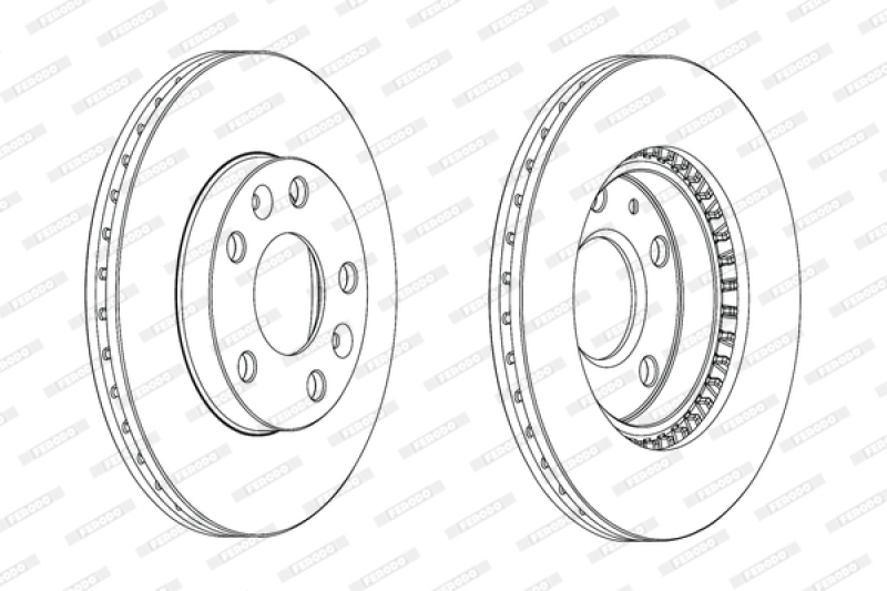 2x FERODO Bremsscheibe PREMIER