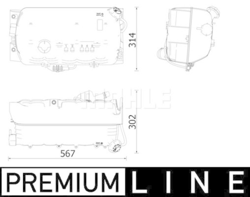 MAHLE Expansion Tank, coolant BEHR *** PREMIUM LINE ***