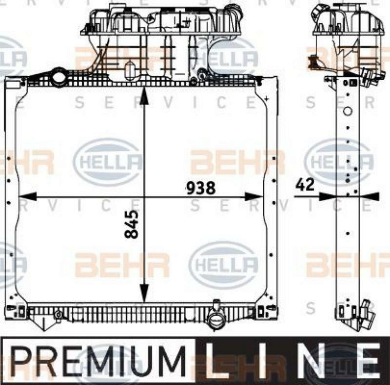 HELLA Radiator, engine cooling BEHR HELLA SERVICE *** PREMIUM LINE ***