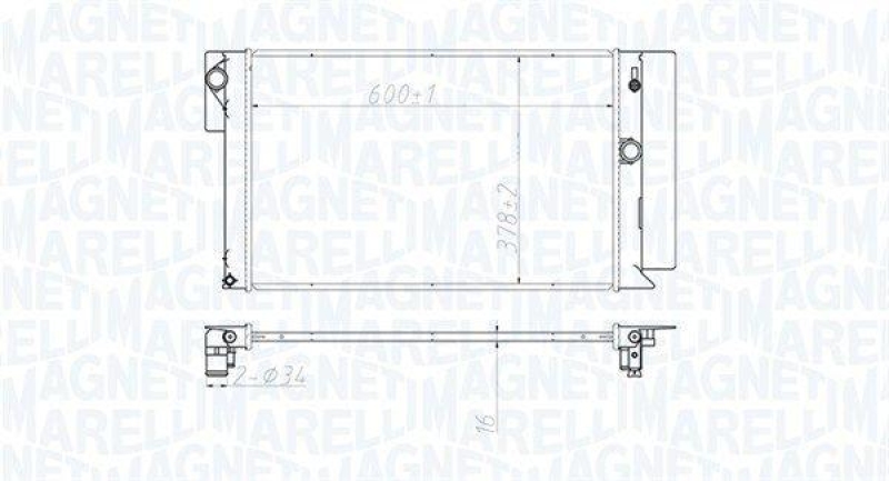 MAGNETI MARELLI Radiator, engine cooling