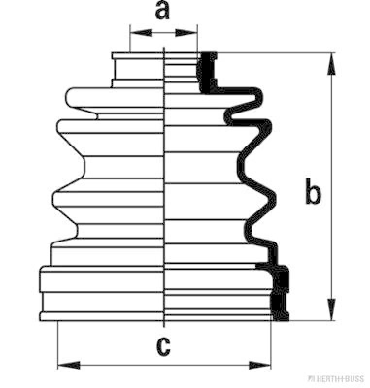 HERTH+BUSS JAKOPARTS Faltenbalgsatz, Antriebswelle