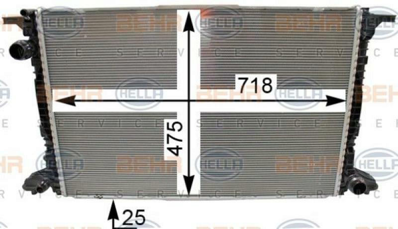 HELLA Radiator, engine cooling BEHR HELLA SERVICE *** PREMIUM LINE ***
