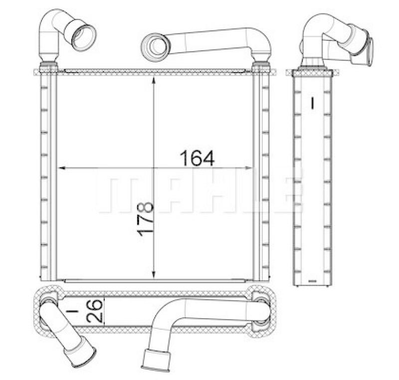 MAHLE Heat Exchanger, interior heating BEHR