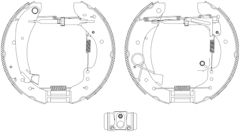 HELLA Brake Shoe Set Shoe Kit Pro