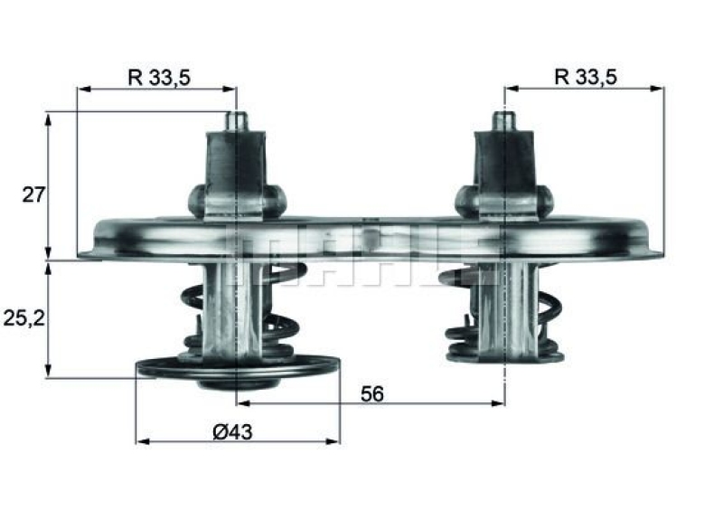 MAHLE Thermostat für Kühlmittel / Kühlerthermostat BEHR