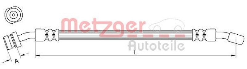METZGER Bremsschlauch 4111029