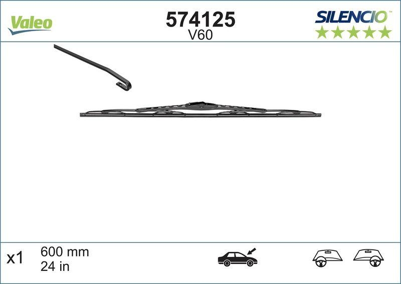 VALEO Wiper Blade SILENCIO CONVENTIONAL SINGLE