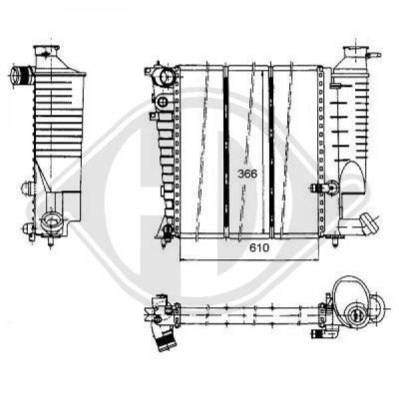 DIEDERICHS Radiator, engine cooling