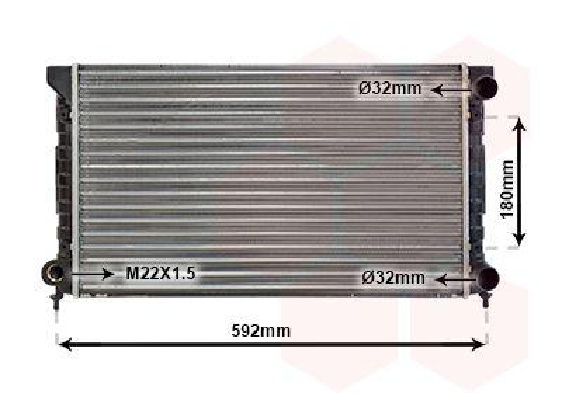 VAN WEZEL Radiator, engine cooling