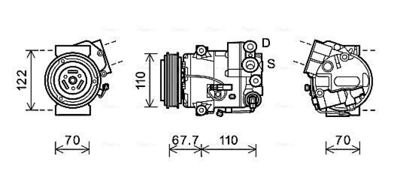 AVA QUALITY COOLING Kompressor, Klimaanlage