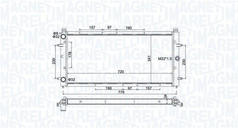 MAGNETI MARELLI Kühler, Motorkühlung