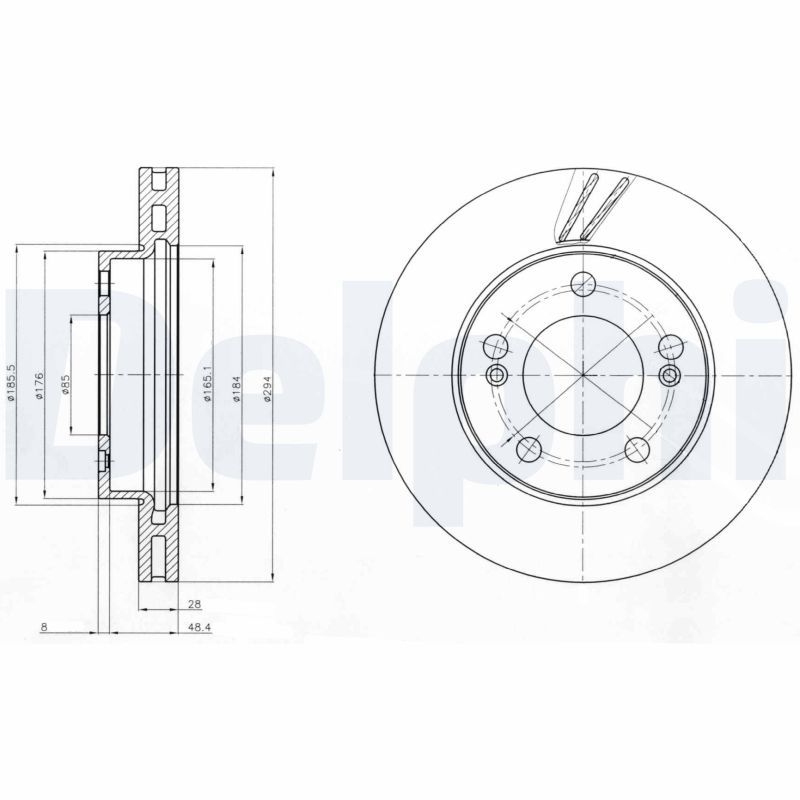 2x DELPHI Bremsscheibe