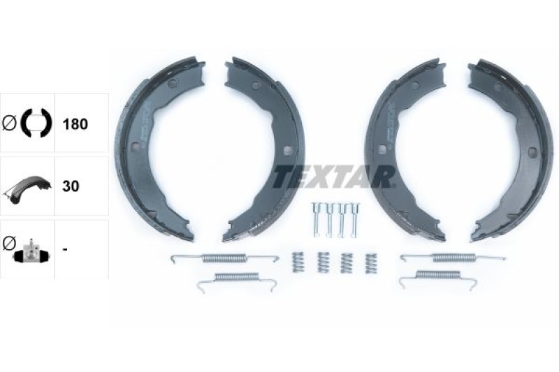 TEXTAR Brake Shoe Set, parking brake
