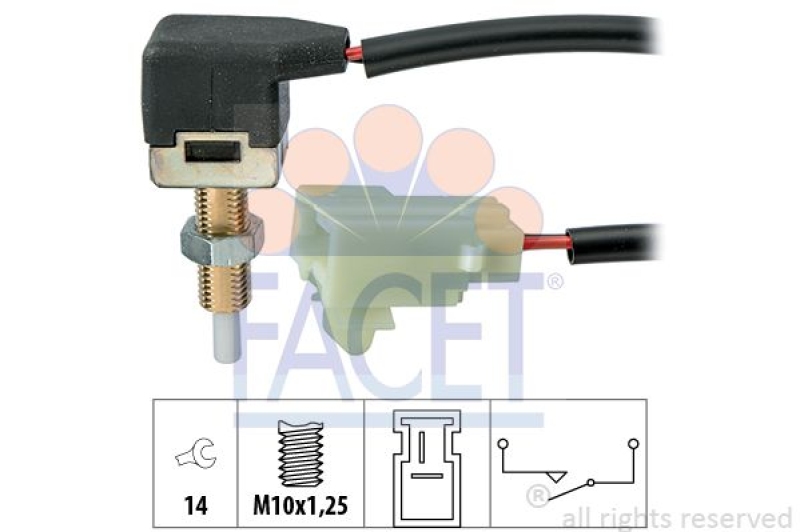 FACET Switch, clutch control (cruise control) Made in Italy - OE Equivalent