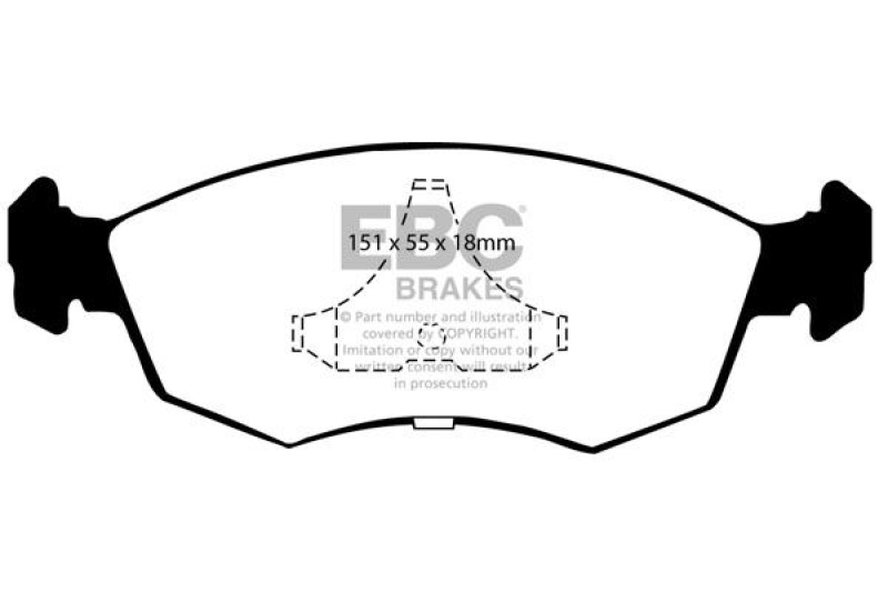 EBC Brakes Bremsbelagsatz, Scheibenbremse