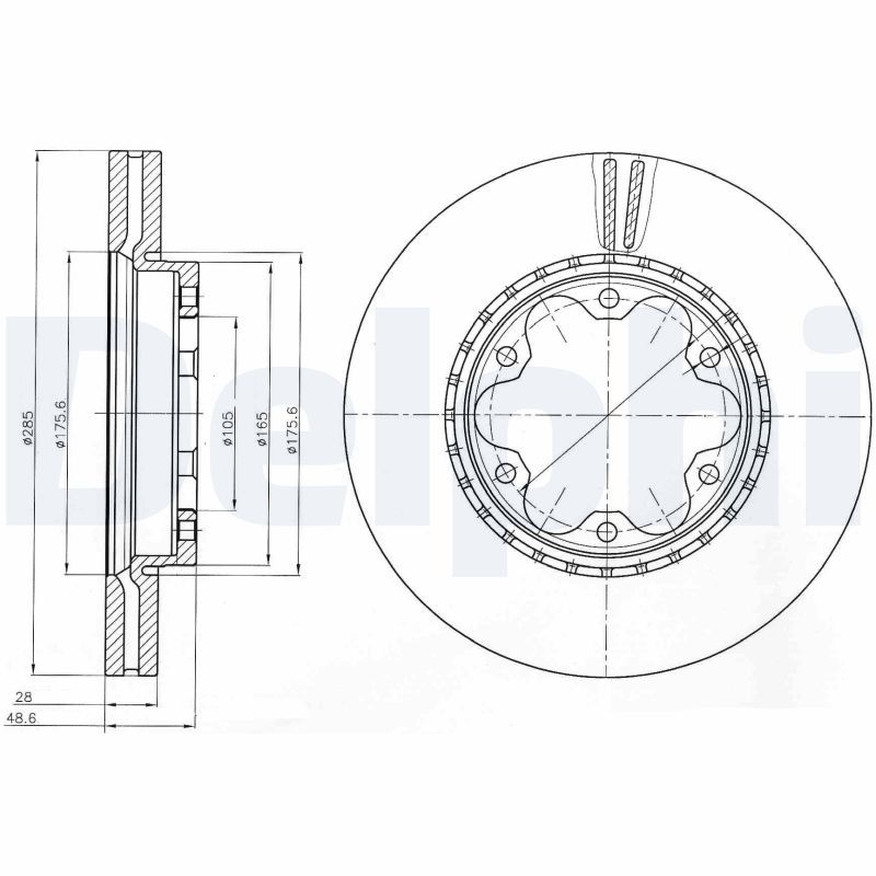 2x DELPHI Bremsscheibe