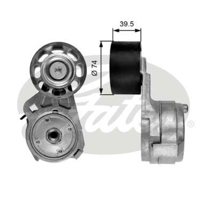 GATES Belt Tensioner, V-ribbed belt FleetRunner™
