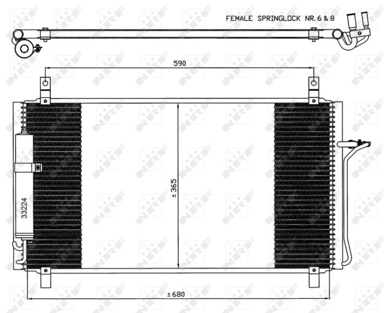 NRF Condenser, air conditioning EASY FIT