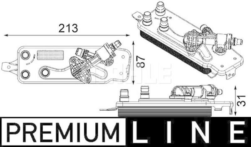 MAHLE Oil Cooler, automatic transmission BEHR *** PREMIUM LINE ***